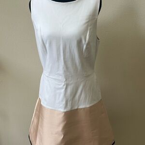 Maeve White and Tan Mini Dress